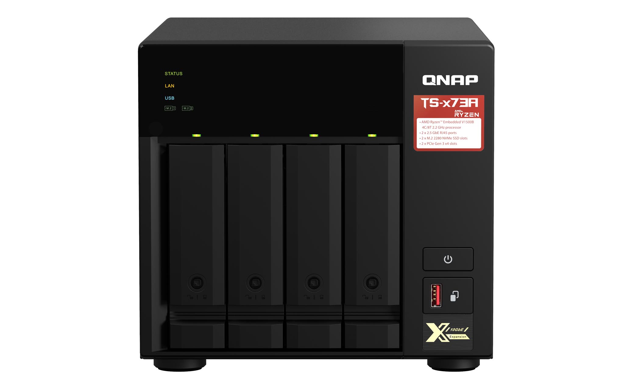 QNAP TS-473A-8G 4 Bay, Thiết Bị Lưu Trữ NAS QNAP TS-473A-8G Chính Hãng